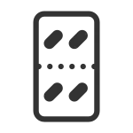 Blister Pills Oval X4 SVG Icon